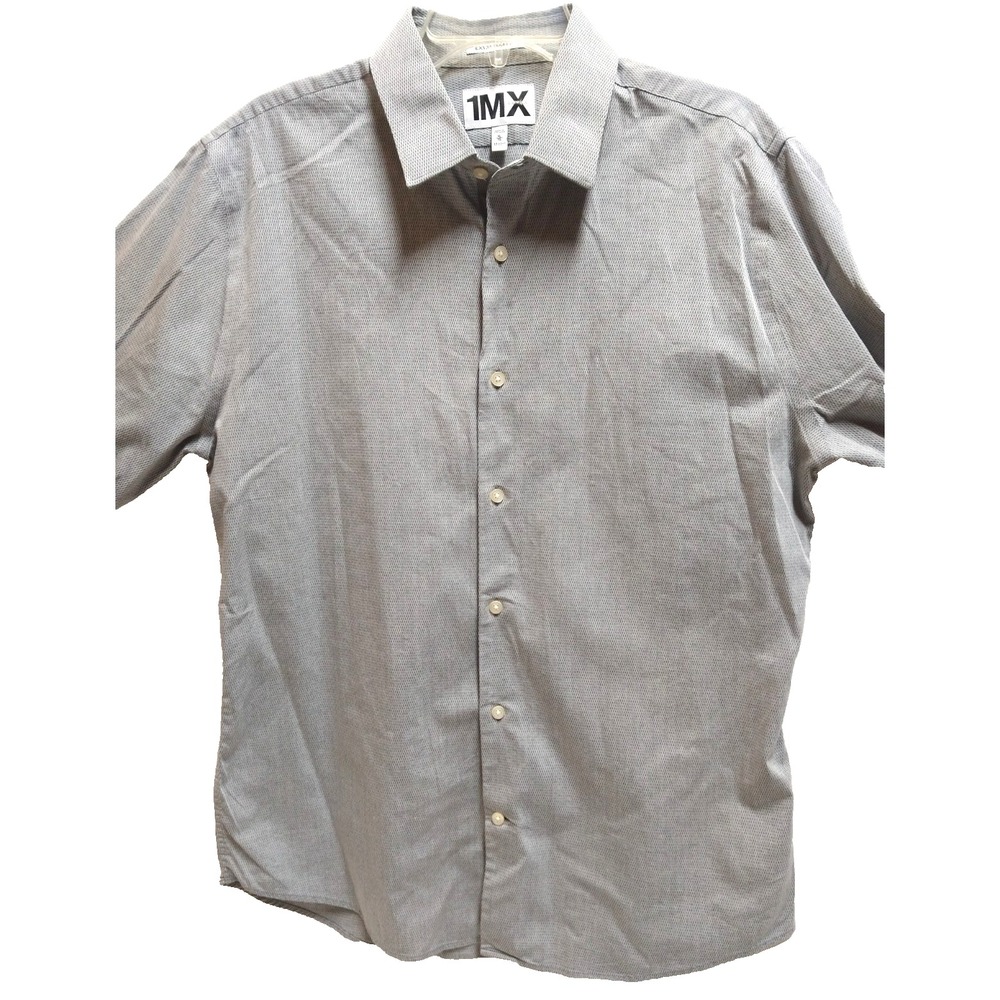 IMX EXPRESS BRAND SHIRT, EXTRA SLIM FIT XL 16, BUTTON UP, LONG SLEEVE, ICY GRAY